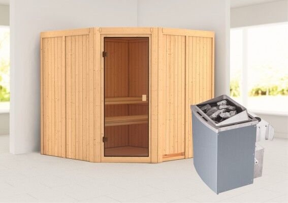 Woodfeeling | Sauna Kotka | Kachel 9 kW Geïntegreerde Bediening