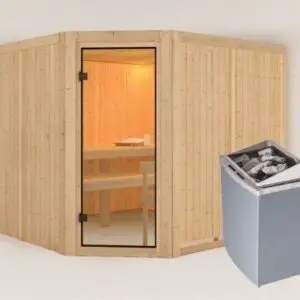 Woodfeeling | Sauna Ystad | Kachel 9 kW Geïntegreerde Bediening