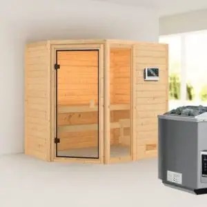 Woodfeeling | Sauna Jada | Biokachel 9 kW Externe Bediening
