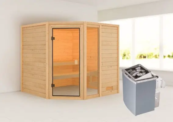 Woodfeeling | Sauna Tabea | Kachel 9 kW Geïntegreerde Bediening