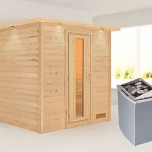 Woodfeeling | Sauna Anja met Dakkraag | Energiesparend | Kachel 4