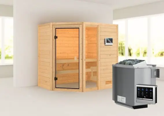 Woodfeeling | Sauna Jada | Biokachel 9 kW Externe Bediening