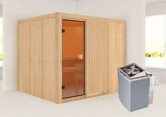 Woodfeeling | Sauna Nybro | Kachel 9 kW Geïntegreerde Bediening
