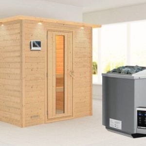 Woodfeeling | Sauna Sonja met Dakkraag | Energiesparend | Biokachel 4