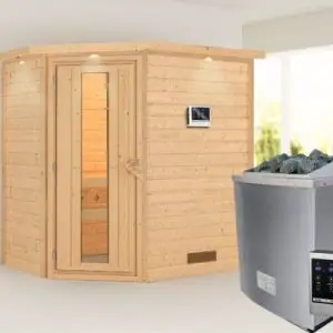Woodfeeling | Sauna Svea met Dakkraag | Energiesparend | Kachel 4