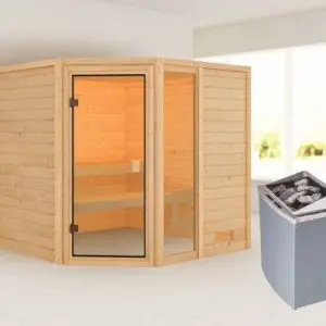 Woodfeeling | Sauna Tabea | Kachel 9 kW Geïntegreerde Bediening