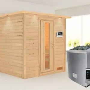 Woodfeeling | Sauna Anja met Dakkraag | Energiesparend | Kachel 4