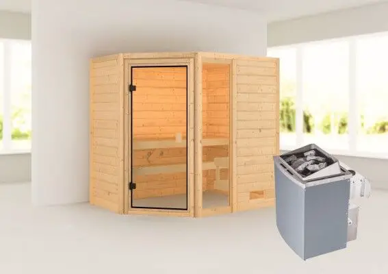 Woodfeeling | Sauna Jada | Kachel 9 kW Geïntegreerde Bediening