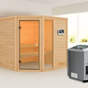 Woodfeeling | Sauna Tabea | Biokachel 9 kW Externe Bediening