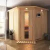 Karibu | Jarin Sauna met Dakkraag | Energiesparende Deur | Kachel 9 kW Externe Bediening