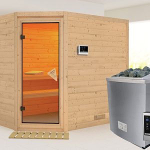 Karibu | Tanami Sauna | Biokachel 9 kW Externe Bediening
