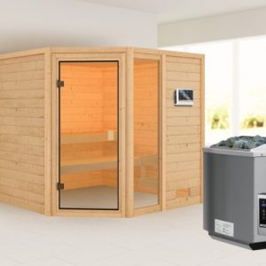 Karibu | Tabea Sauna | Biokachel 9 kW Externe Bediening