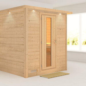 Karibu | Mojave Sauna met Dakkraag | Energiesparende Deur