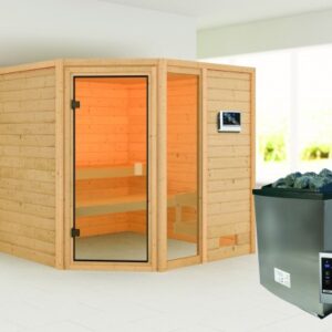 Karibu | Tabea Sauna | Kachel 9 kW Externe Bediening