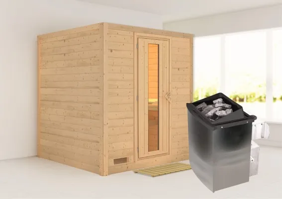 Karibu | Mojave Sauna | Energiesparende Deur | Kachel 9 kW Geïntegreerde Bediening