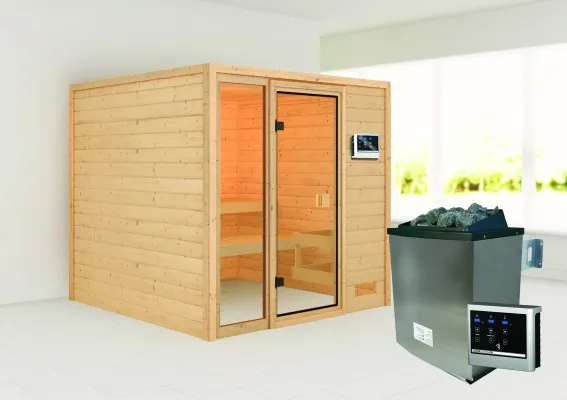 Karibu | Jutta Sauna | Kachel 9 kW Externe Bediening