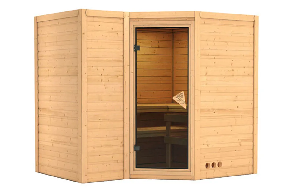 Karibu | Sahib 2 Sauna | Bronzeglas Deur