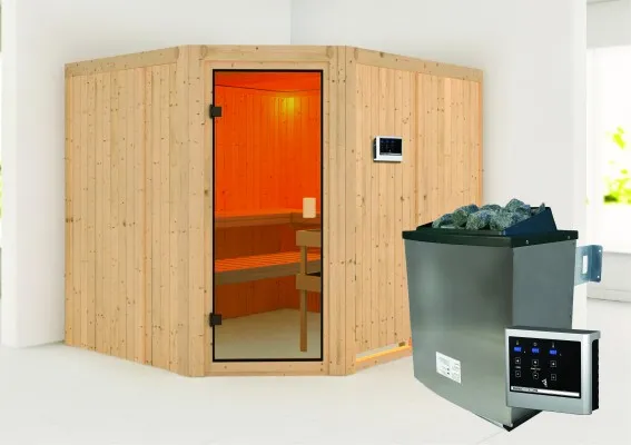 Karibu | Horna Sauna | Kachel 9 kW Externe Bediening