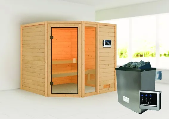 Karibu | Tabea Sauna | Kachel 9 kW Externe Bediening